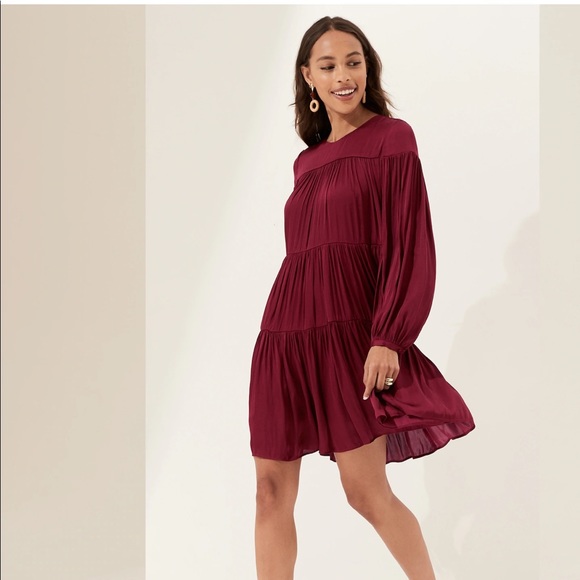 Banana Republic | Dresses | Banana Republic Satin Tiered Mini Dress Nwt |  Poshmark